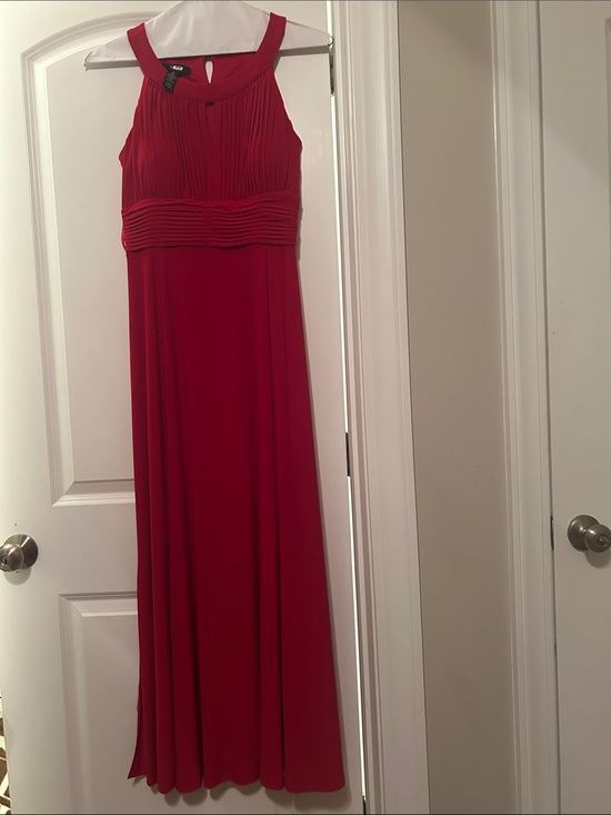 Style & Co. Dresses & Skirts - Red Ruched Keyhole Halter Gown